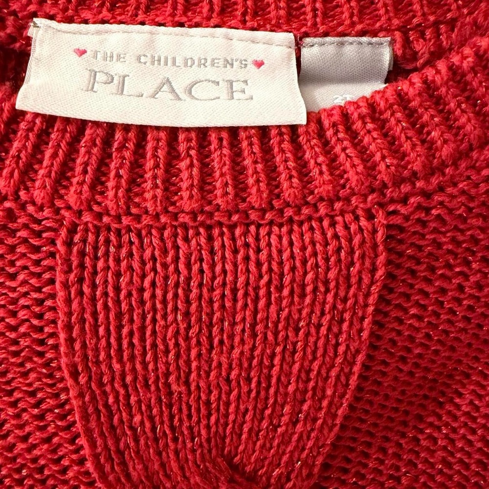 The Children's Place Red Cable-Knit Ruffle Sweater Dress 2T - Picture 5 of 6